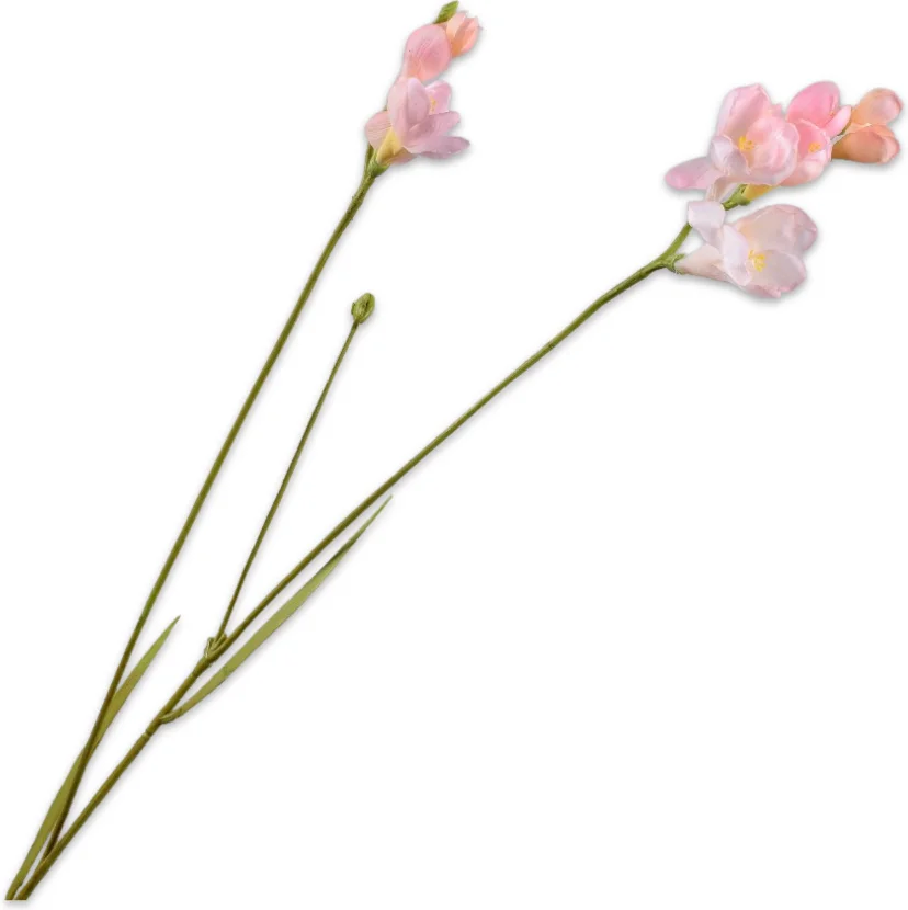 Silk-ka kunstbloem Freesia roze 78 cm