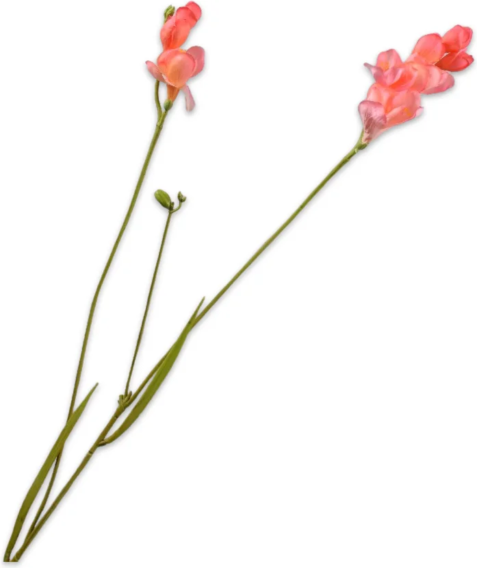 Silk-ka kunstbloem Freesia lichtroze 78 cm