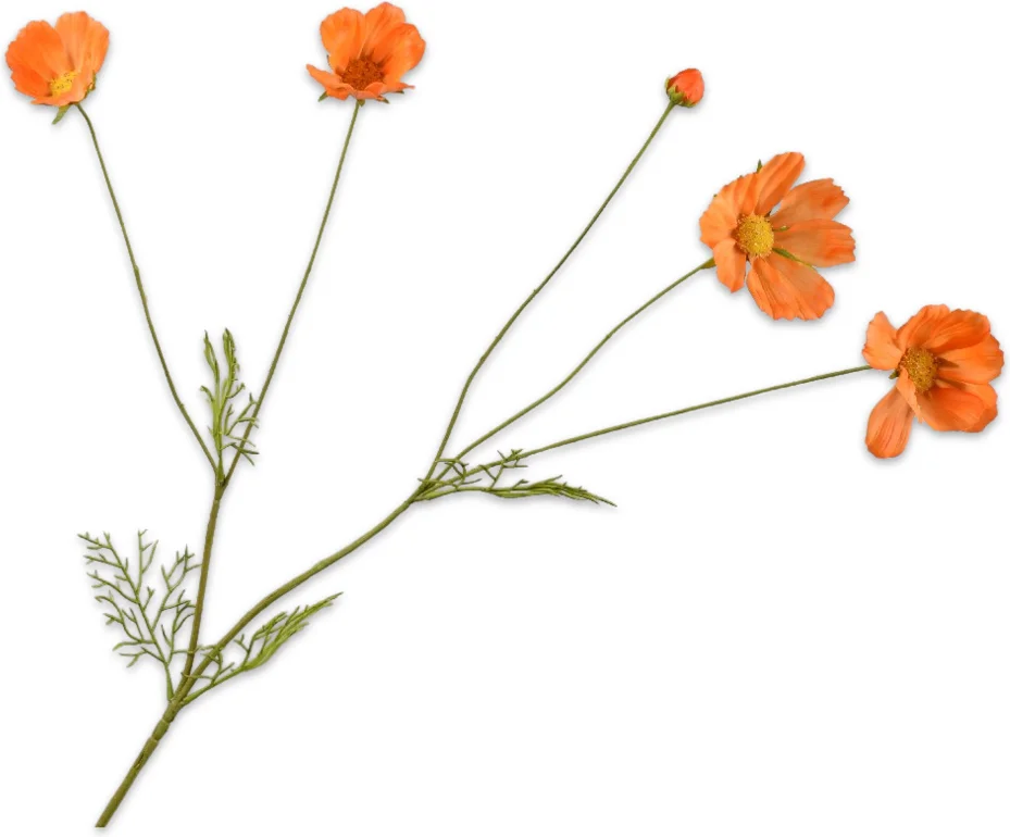 Silk-ka kunstbloem Cosmea lichtoranje 92 cm