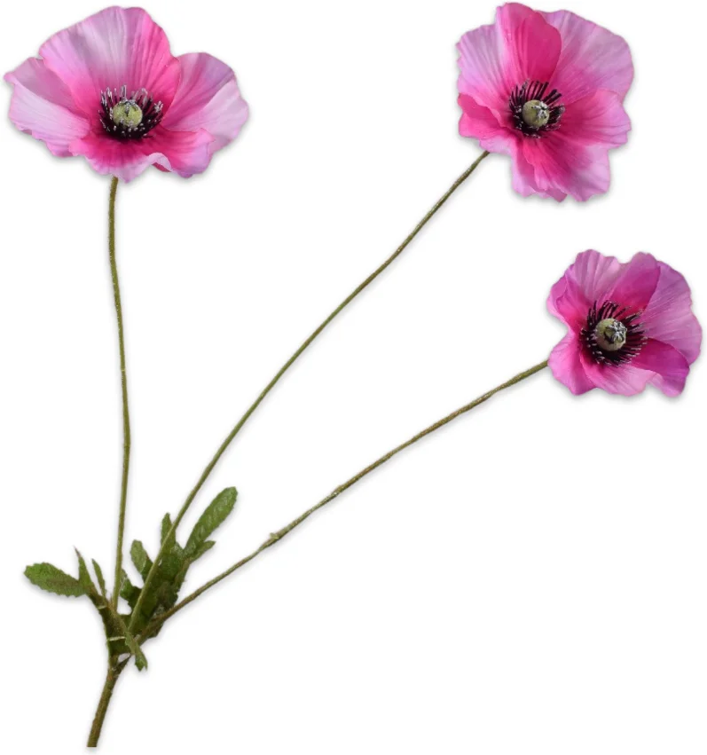 Silk-ka kunstbloem Klaproos lichtroze 81 cm