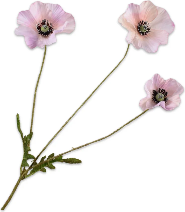 Silk-ka kunstbloem Klaproos roze 81 cm