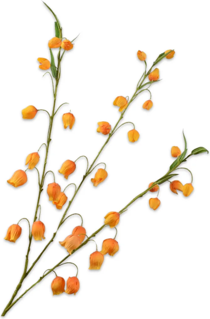 Silk-ka kunstbloem Chinese lantaarn oranje 103 cm