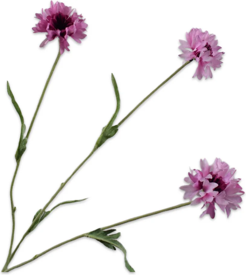 Silk-Ka kunstbloem Korenbloem roze 69 cm
