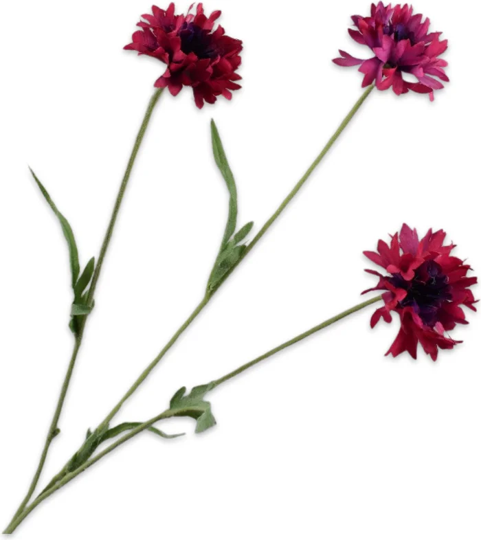 Silk-Ka kunstbloem Korenbloem donker roze 69 cm