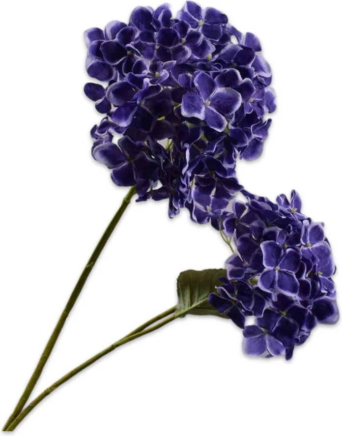 Silk-ka kunstbloem Hortensia donkerpaars 82 cm