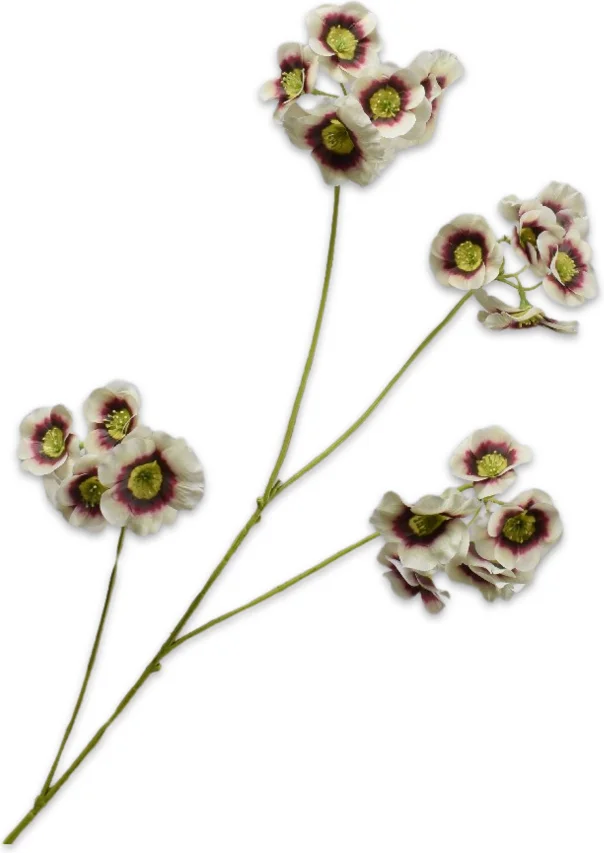 Silk-ka kunstbloem Elaeocarpus wit / roze 78 cm