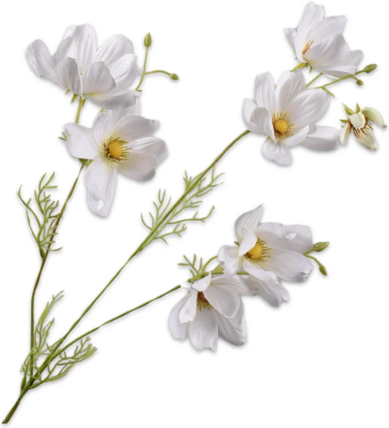 Silk-Ka kunstbloem Cosmea wit 56 cm