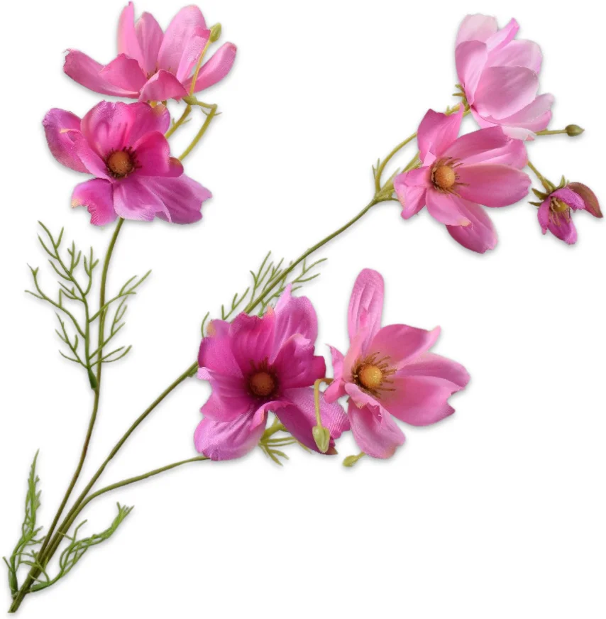 Silk-Ka kunstbloem Cosmea roze 56 cm