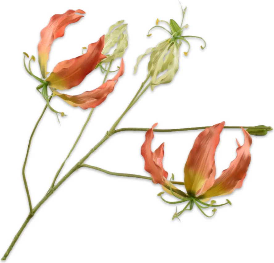 Silk-ka kunstbloem Prachtlelie oranje 89 cm