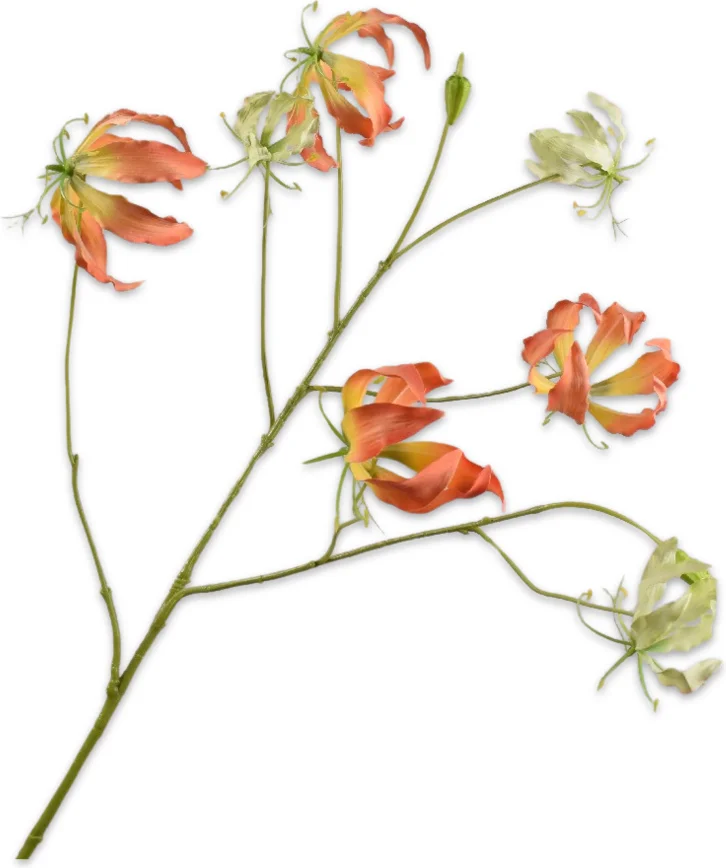 Silk-ka kunstbloem Prachtlelie oranje 110 cm