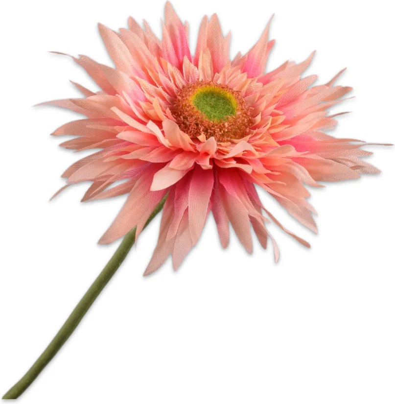 Silk-Ka kunstbloem Gerbera licht roze 61 cm