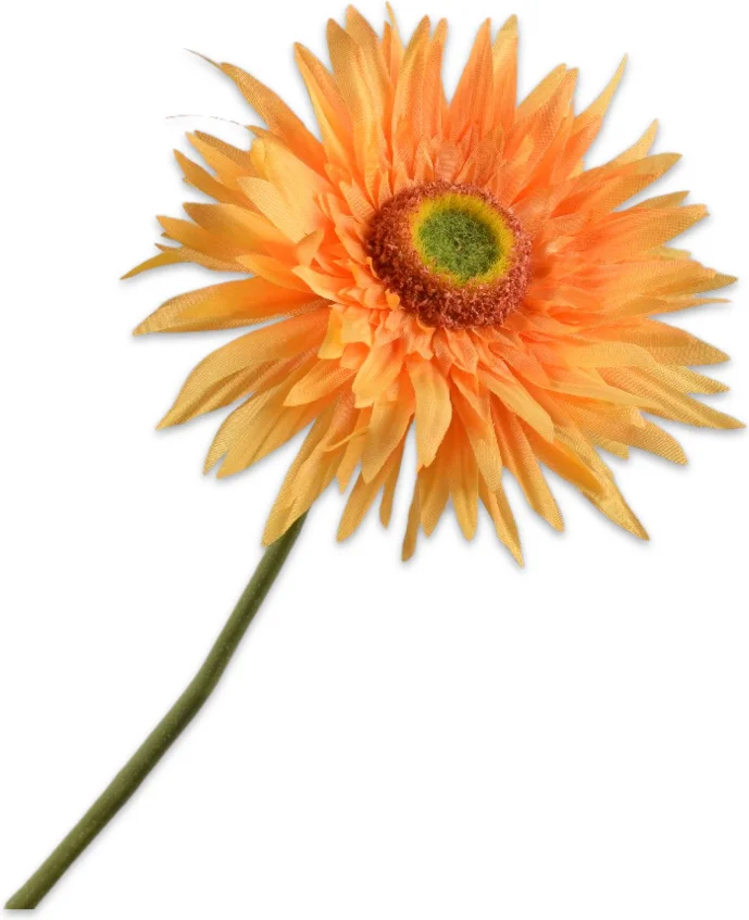 Silk-Ka kunstbloem Gerbera licht oranje 61 cm