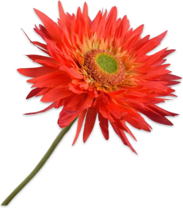 Silk-Ka kunstbloem Gerbera donker oranje 61 cm