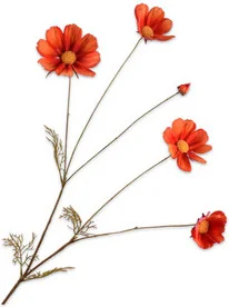 Silk-ka kunstbloem Cosmea oranje 92 cm