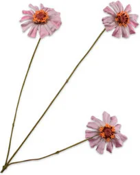 Silk-ka kunstbloem Zinnia roze 64 cm