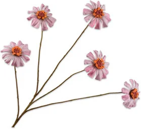 Silk-ka kunstbloem Zinnia lila / roze 89 cm