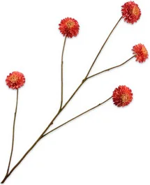 Silk-ka kunstbloem Dahlia rood 90 cm