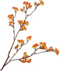 Silk-ka kunstbloem Celastrus oranje / geel 63 cm