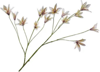 Silk-ka kunstbloem Lelie wit / geel 114 cm