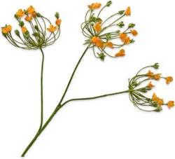 Silk-ka kunstbloem Dille oranje 83 cm
