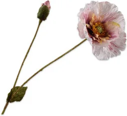 Silk-ka kunstbloem Klaproos roze 74 cm