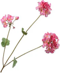 Silk-ka kunstbloem Geranium roze 75 cm