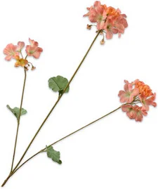 Silk-ka kunstbloem Geranium oranje 75 cm