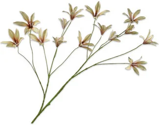 Silk-ka kunstbloem Lelie groen / roze 114 cm