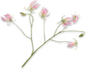 Silk-ka kunstbloem Gloriosa roze 108 cm