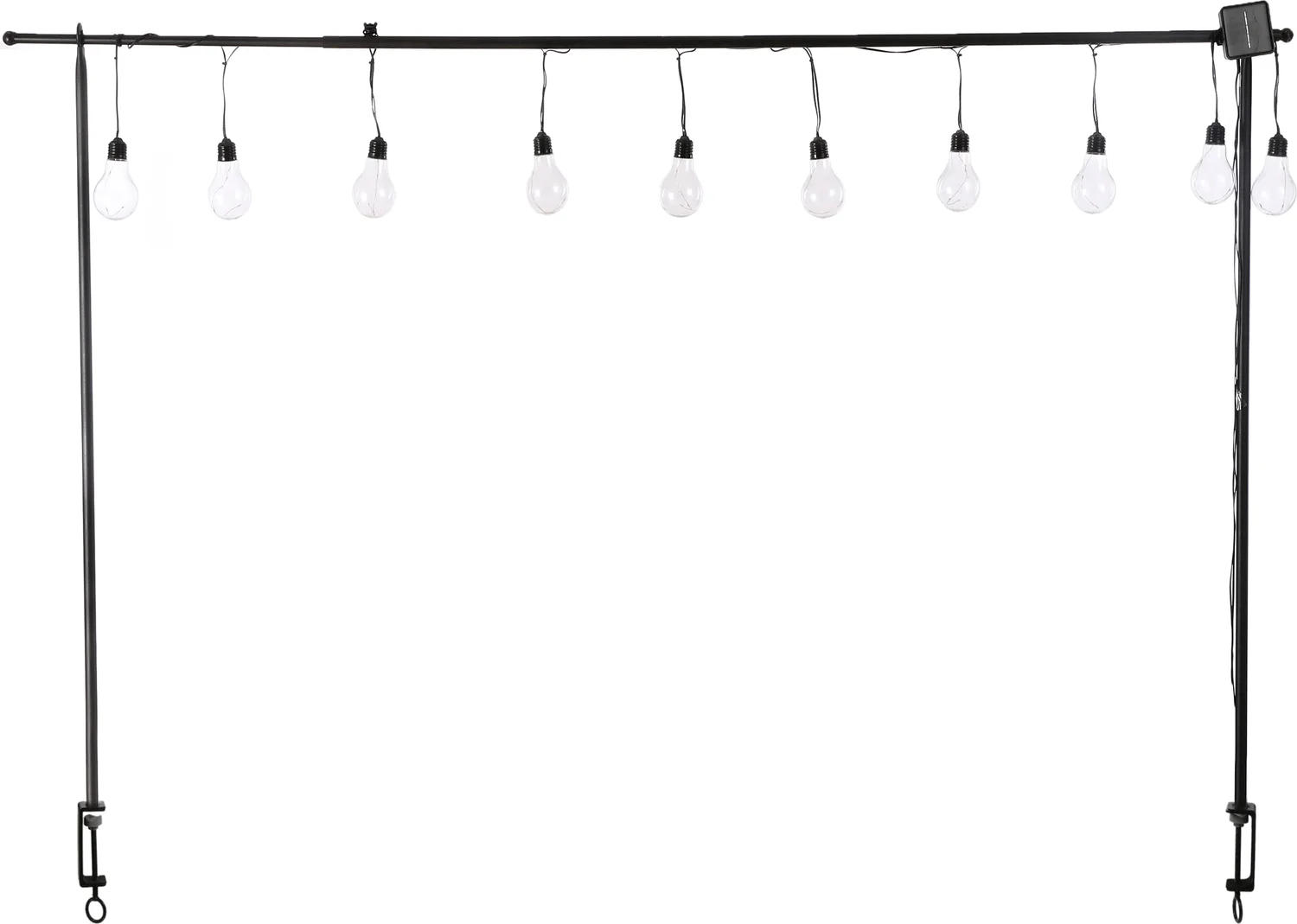 Mica Decorations tafelklem solar zwart 250 x 1,5 x 110 cm