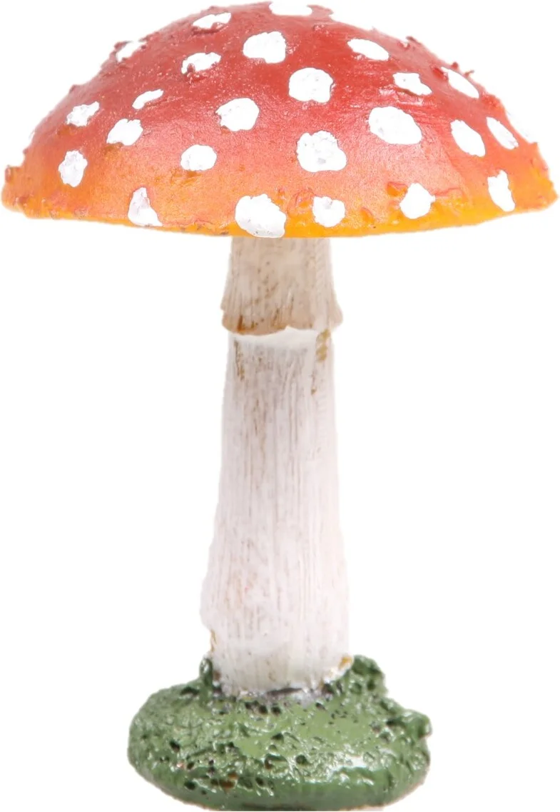 SID tuinbeeld paddenstoel Corey rood / wit 7 x 7 x 10 cm