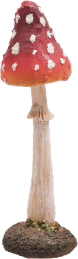SID tuinbeeld paddenstoel Corey rood / wit 7 x 7 x 24,5 cm