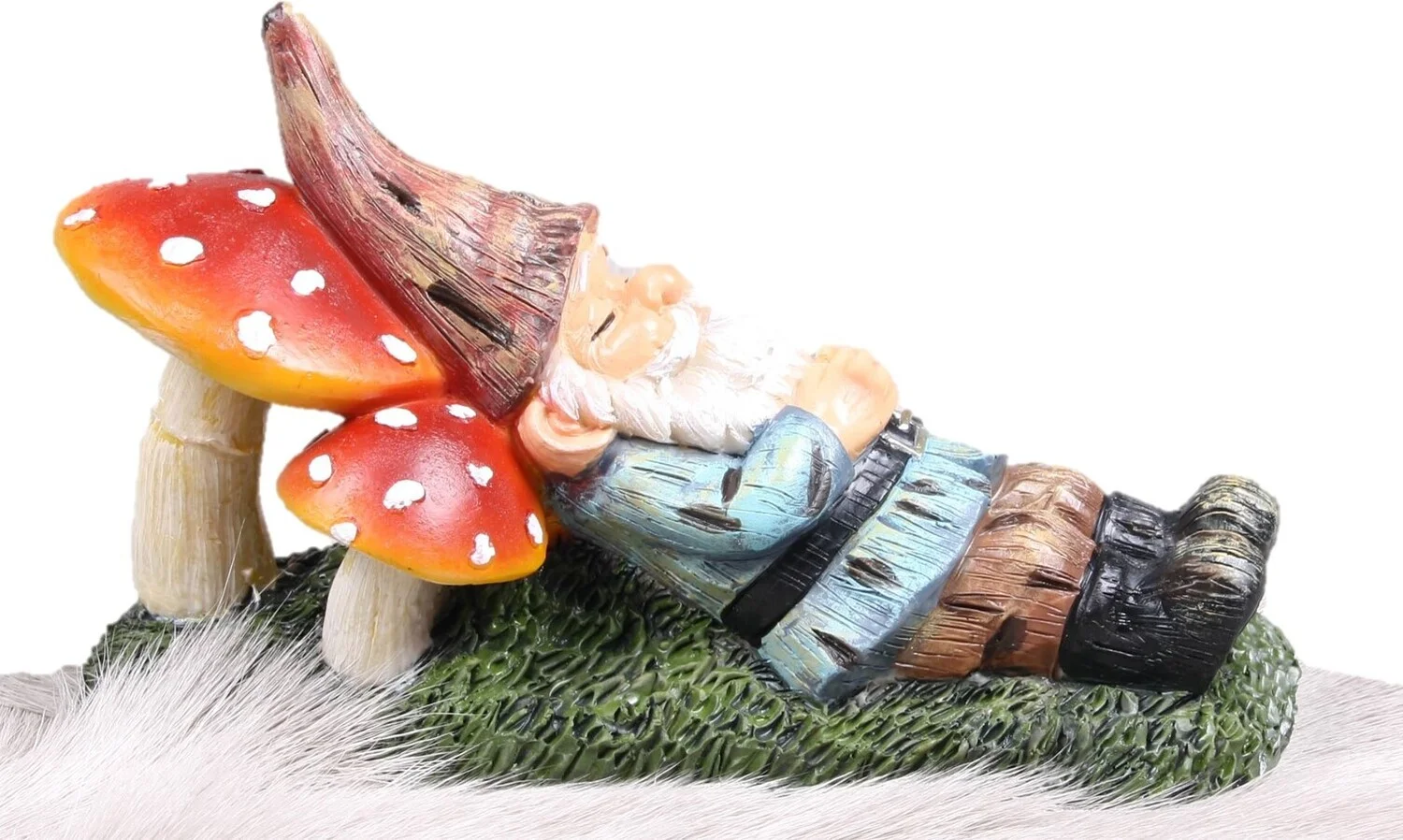 SID tuinbeeld kabouter op paddenstoel Edward multi 20 x 9 x 12 cm