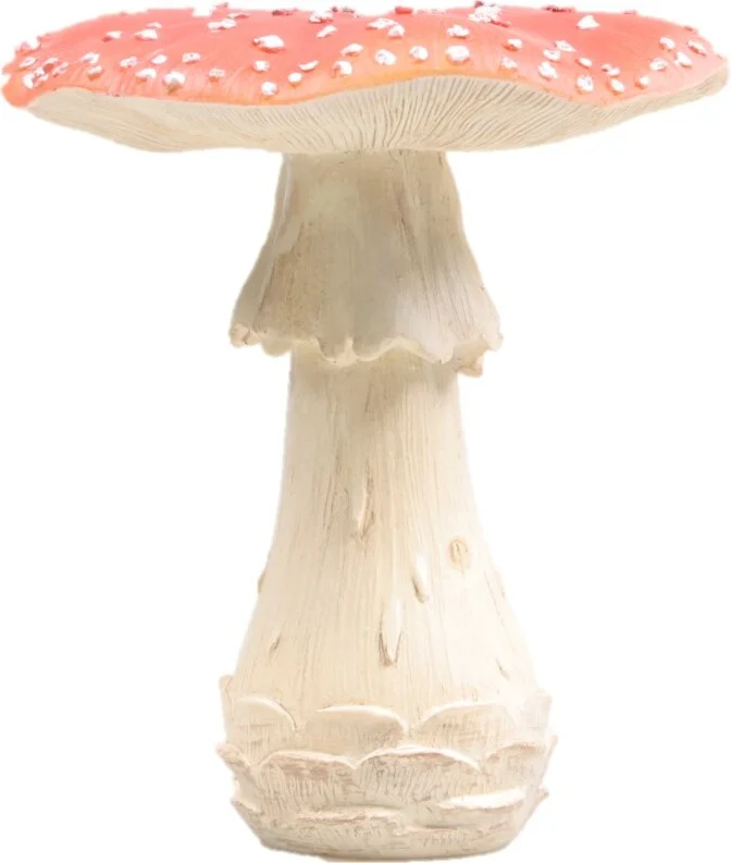 SID tuinbeeld paddenstoel Sander rood / crème 19 x 19 x 21 cm