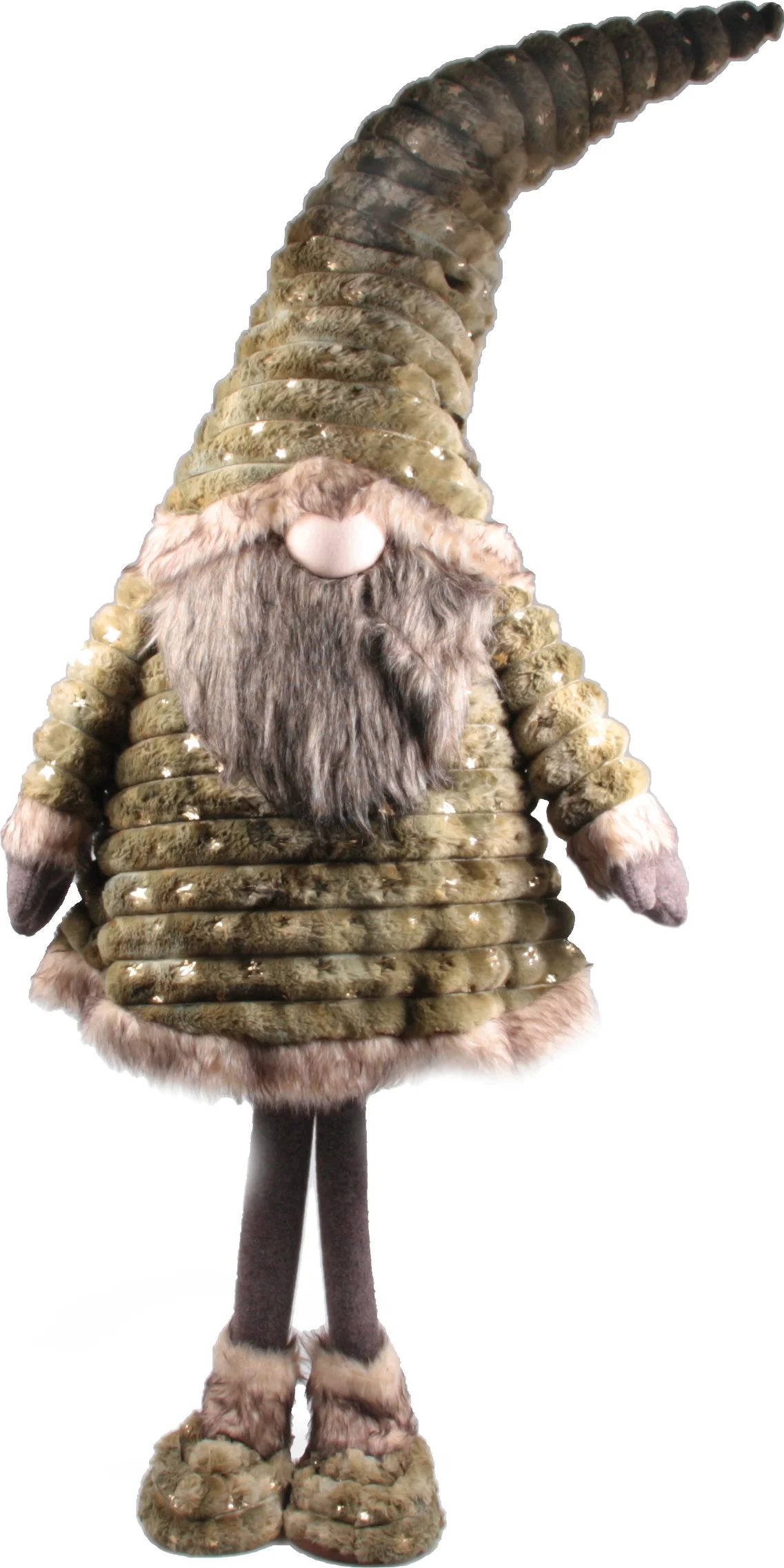 SID kerstfiguur gnoom Toby staand bruin 44 x 28 x 155 cm