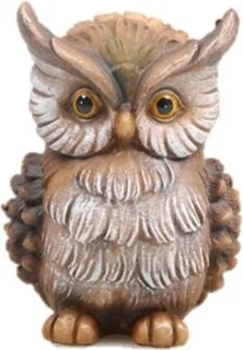 SID tuinbeeld uil Ubbe bruin 8 x 7 x 11 cm