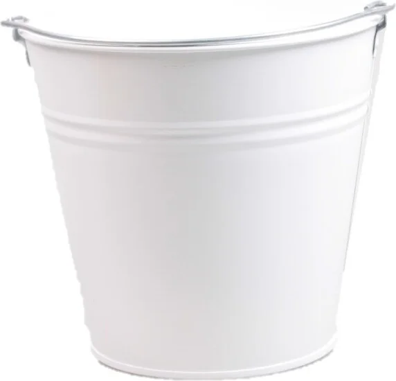 Zinc Collection plantenemmer Janne wit 24,5 x 24,5 x 23 cm