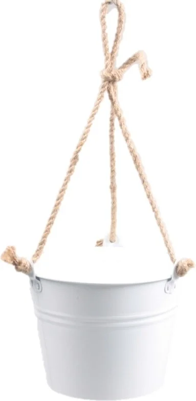 Zinc Collection hangpot Sanvi wit 23 x 23 x 18 cm