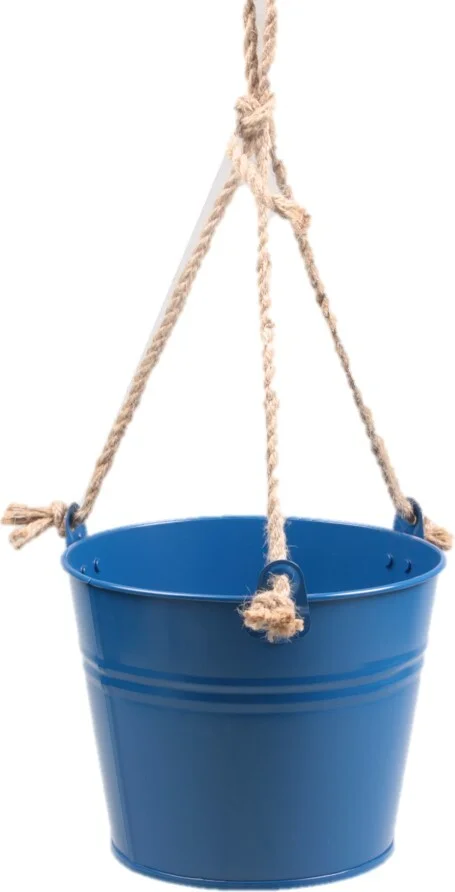 Zinc Collection hangpot Sanvi blauw 23 x 23 x 18 cm