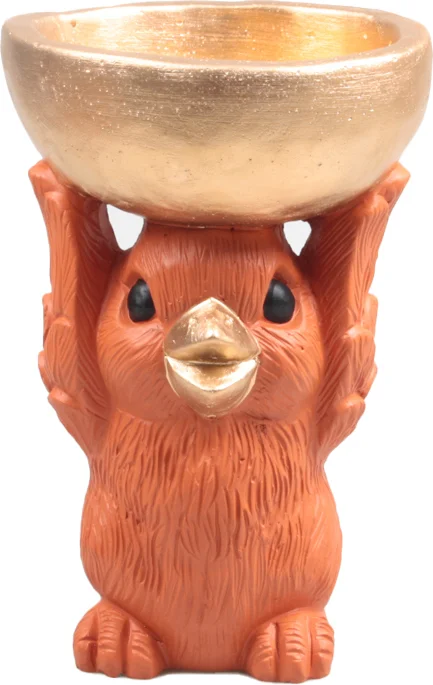 SID decoratieschaal Donny kuiken rood 18,5 x 12 x 19 cm
