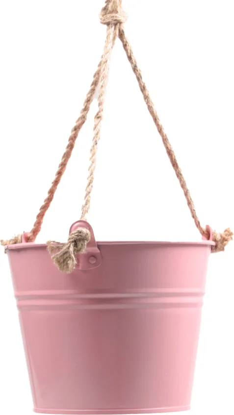 Zinc Collection hangpot Sanvi roze D 23 H 18 cm