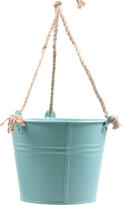 Zinc Collection hangpot Sanvi blauw D 23 H 18 cm
