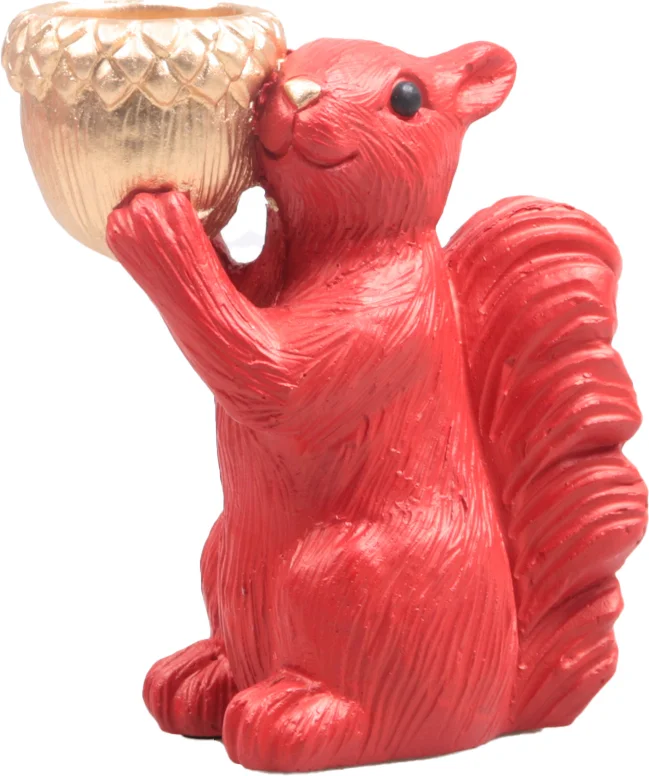 SID Collection waxinelichthouder Moos rood 14,5 x 8,5 x 16,3 cm