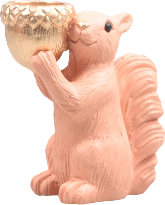 SID Collection waxinelichthouder Moos roze 14,5 x 8,5 x 16,3 cm