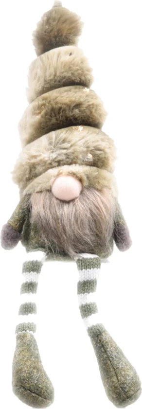 Sid kerstfiguur Toby gnoom groen 7 x 7 x 33 cm