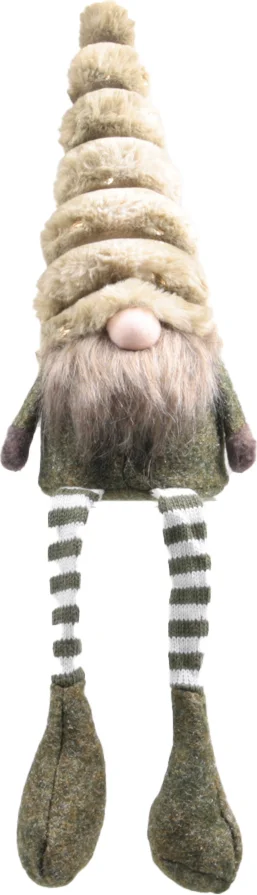 Sid kerstfiguur Toby gnoom groen 11,5 x 10,5 x 55 cm