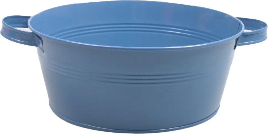 Zinc Collection plantenteil Yuna blauw 28,5 x 10,5 x 36,5 cm