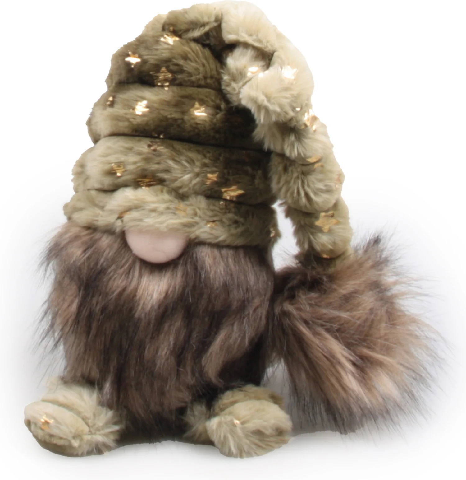 SID kerstfiguur Slaapmuts gnoom bruin / groen 18 x 19 x 50 cm