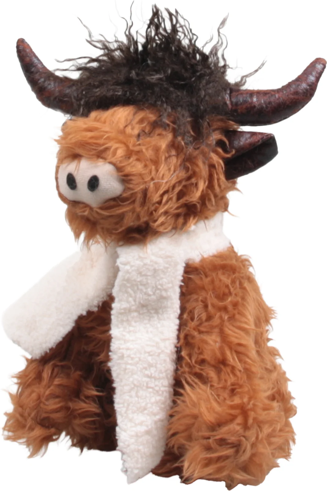 SID kerstfiguur Hooglander zittend bruin 20 x 22 x 25 cm