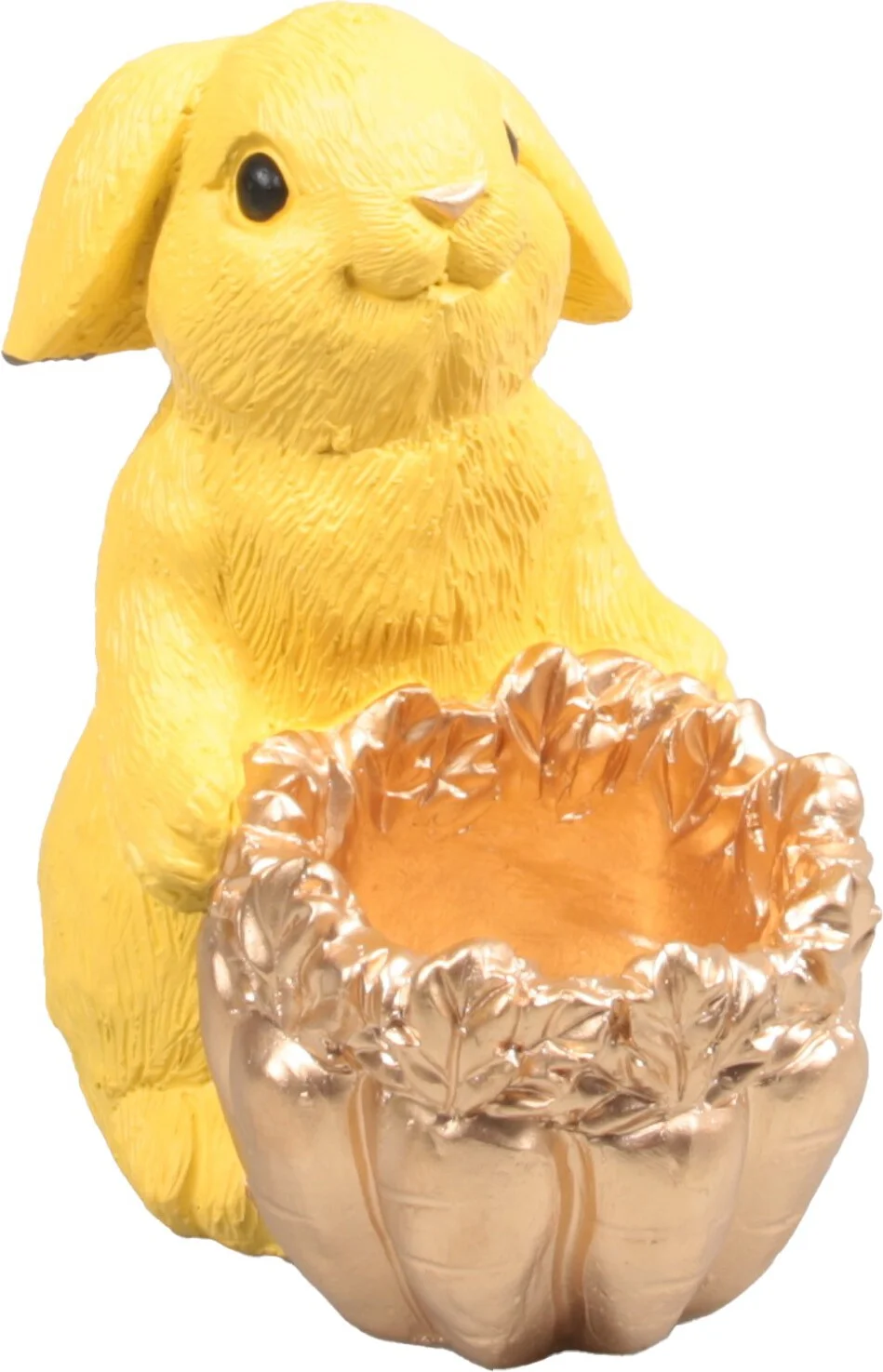 SID decoratieschaal Bunco haasje geel 18 x 11 x 19,5 cm